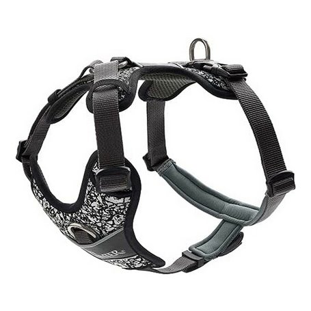 Harnais pour Chien Hunter Divo Réfléchissant Noir/Gris Taille S (45-56