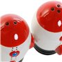 Salière avec couvercle DKD Home Decor Blanc Rouge Dolomite 6,5 x 7 x 9