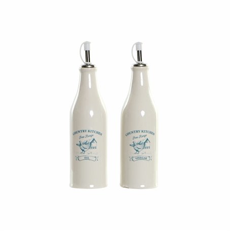 Ensemble salière et poivrier DKD Home Decor 250 ml Blanc Vert Turquois