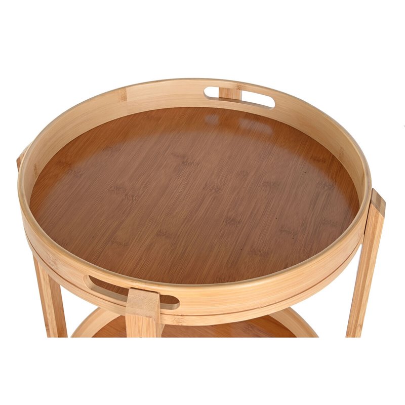 Image secondaire de Organisateur polyvalent DKD Home Decor Bambou Acier inoxydable 43,6 x 43,6 x 90,5 cm