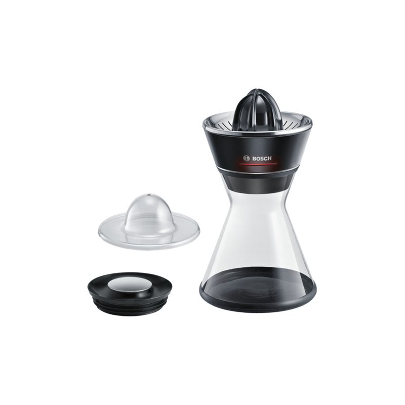 Bosch MCP72GPB presse-agrumes Plastique, Acier inoxydable Noir, Transparent