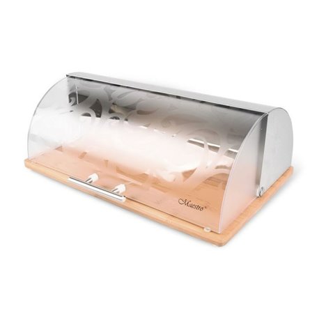 Corbeille à Pain Feel Maestro MR-1670S Bronze Argenté Bois Acier inoxy