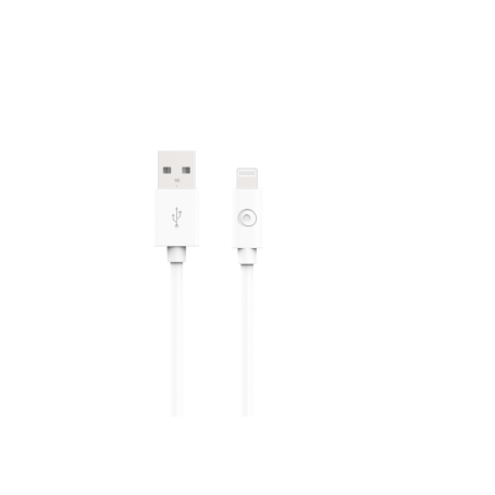 Câble USB A/Lightning 1,2m Blanc - 2.4A Bigben