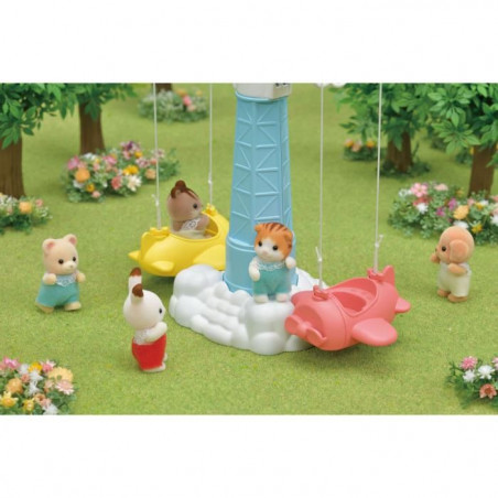 Sylvanian Families 5334 Le Manege Volant Et Bebe Chat Roux Isleden