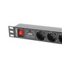 Multiprise 7 Prises avec Interrupteur Lanberg PDU-07F-0200-IEC-BK 2500
