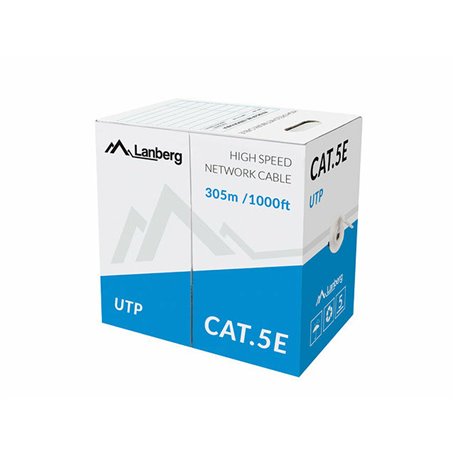 Câble Réseau Rigide UTP 5ème Catégorie Lanberg LCU5-10CC-0305-BK 305 m