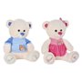 Ours en peluche DKD Home Decor Beige Bleu Rose Enfant Ours 25 x 25 x 5