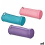 Trousse d'écolier cylindrique Rembourré 22 x 8 x 8 cm (6 Unités)