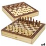 Échecs et dames Colorbaby Tiroir Bois (4 Unités)