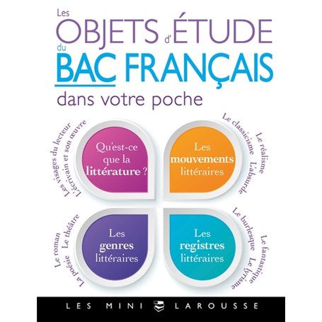 Les objets d'étude du bac de français dans votre poche