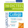 700 dictées et exercices d'orthographe, spécial collège