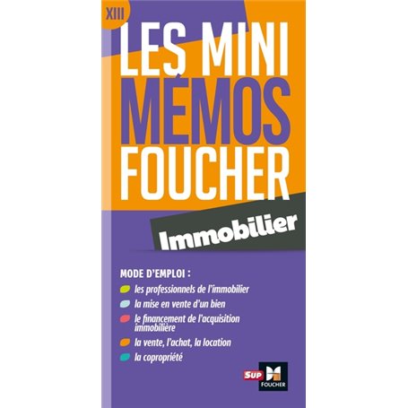 Les mini memos Foucher - Immobilier - Révision