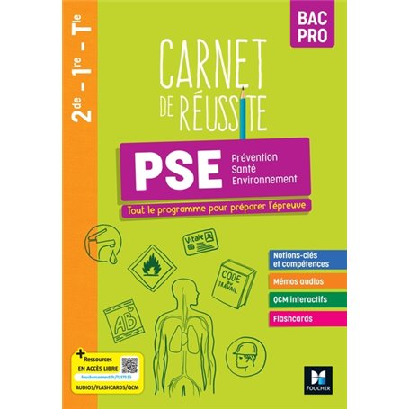 Carnet de Réussite - PRÉVENTION SANTÉ ENVIRONNEMENT (PSE) - Bac Pro - Ed. 2023 - Livre élève