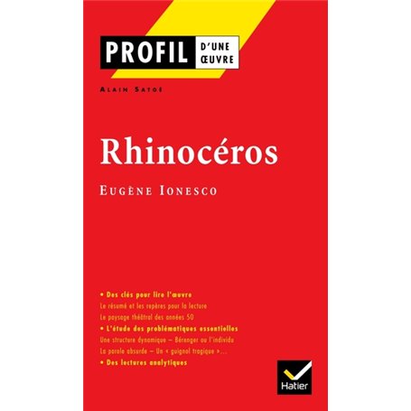 Profil - Ionesco (Eugène) : Rhinocéros