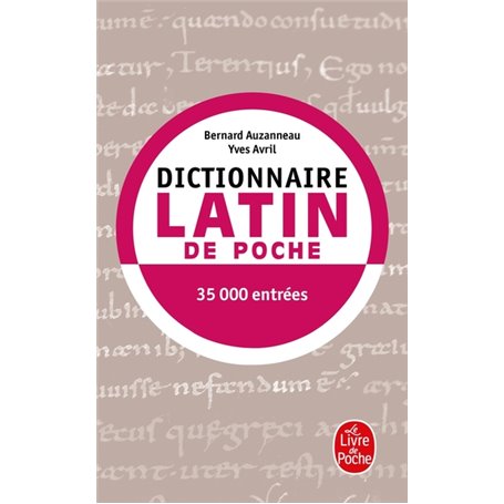 Dictionnaire Latin de poche