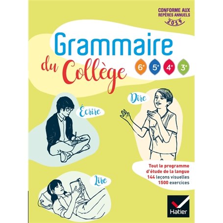 Grammaire du collège - Français 6e/cycle 4 Éd 2019 - Livre élève