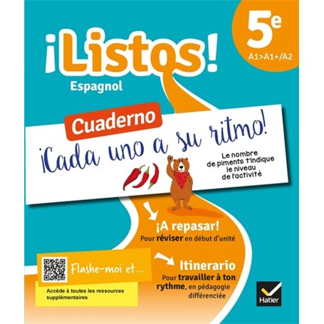 ¡Listos! espagnol 5e - Éd. 2021 - Cahier élève