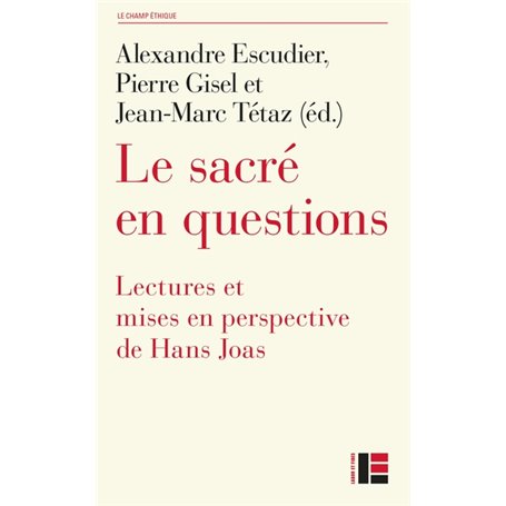 Joas. Le sacré en questions