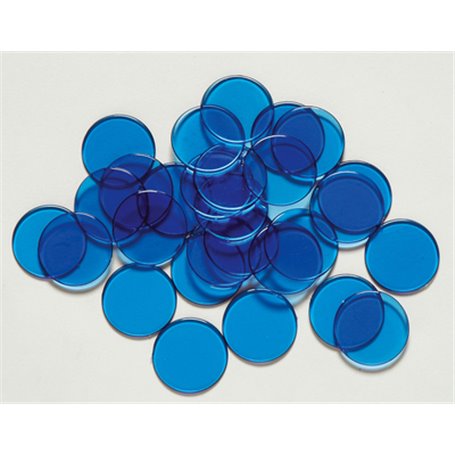 Maxi-jetons en plastique bleus