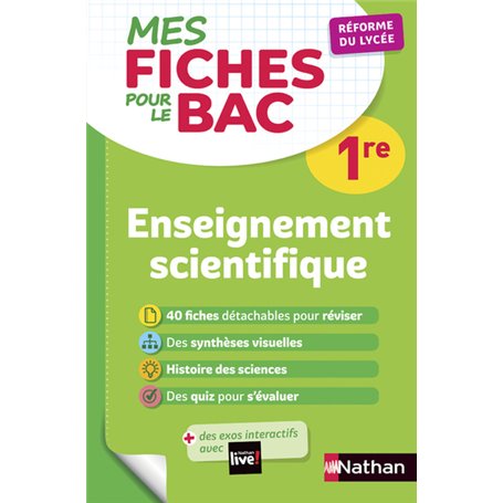 Mes Fiches ABC pour le BAC Enseignement Scientifique 1re