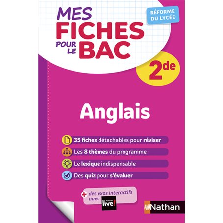 Mes fiches pour le BAC Anglais 2de