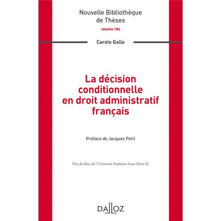 La décision conditionnelle en droit administratif français - Volume 184