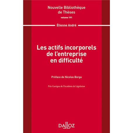 Les actifs incorporels de l'entreprise en difficulté - Volume 191