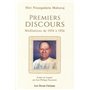 Premiers discours - Médiations de 1954 à 1956