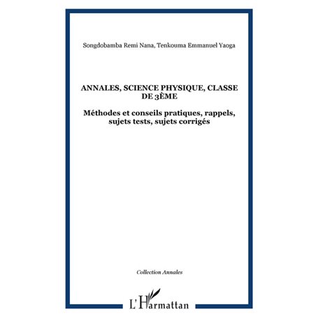 Annales, science physique, classe de 3ème