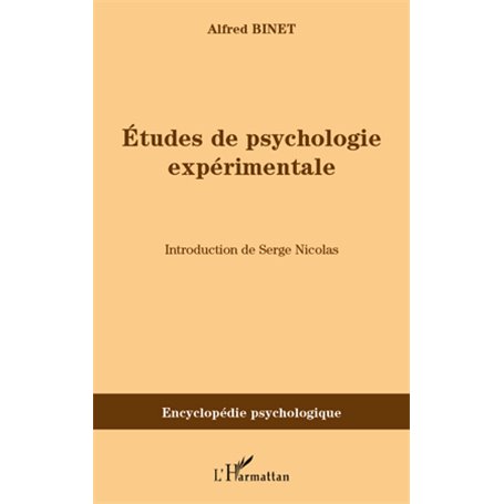 Etudes de psychologie expérimentale