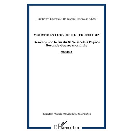 Mouvement ouvrier et formation