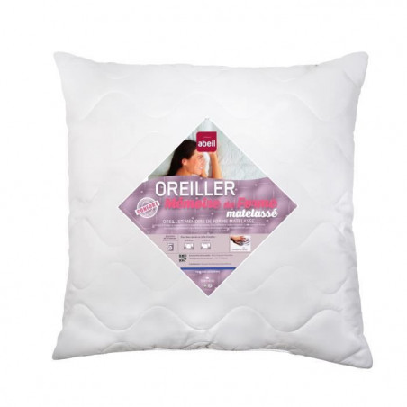 ABEIL Oreiller a mémoire de forme matelassé 60x60 cm blanc 96,99 €