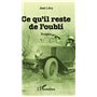 Ce qu'il reste de l'oubli