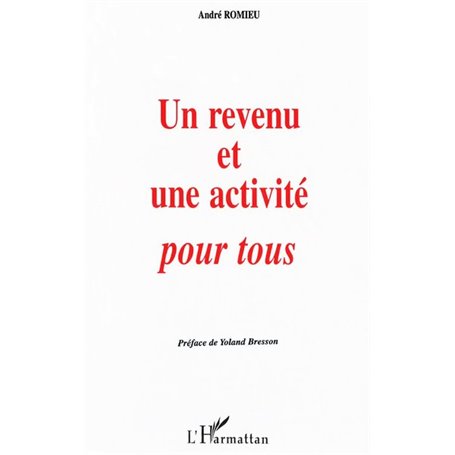 Un revenu et une activité pour tous