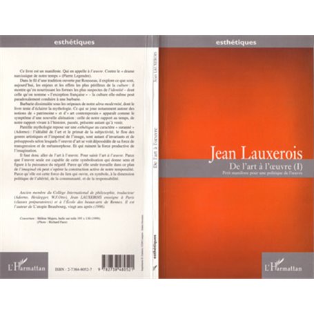 ART (DE L') A L'ŒUVRE (I)