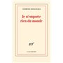Je n'emporte rien du monde