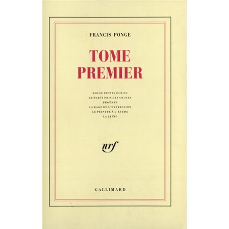 Tome premier