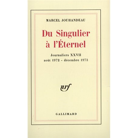 Du Singulier à l'Éternel