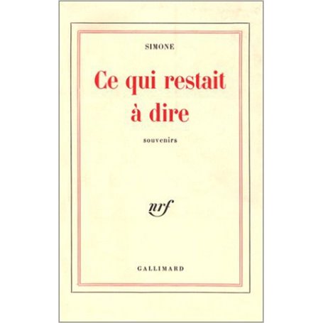 Ce qui restait à dire