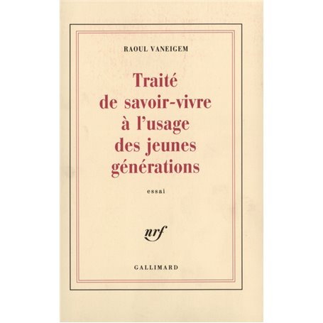 Traité de savoir-vivre à l'usage des jeunes générations