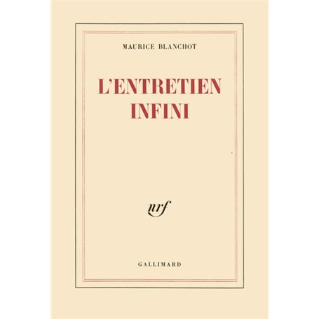 L'Entretien infini