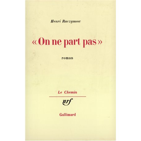 On ne part pas