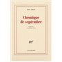Chronique de septembre