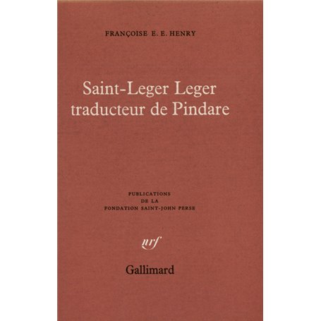 Saint-Leger Leger traducteur de Pindare
