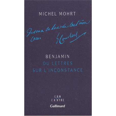 Benjamin ou Lettres sur l'inconstance