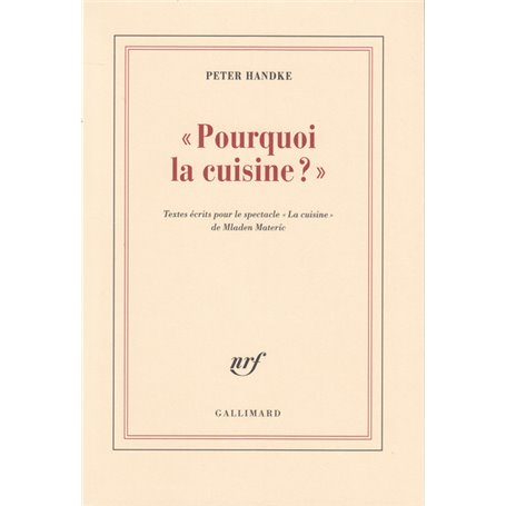 Pourquoi la cuisine ?