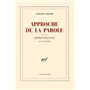 Approche de la parole/apprentissage
