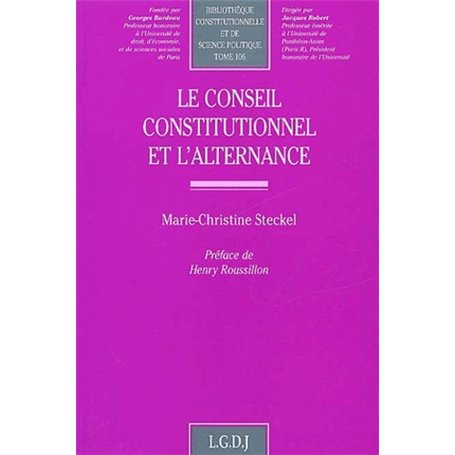 le conseil constitutionnel et l'alternance
