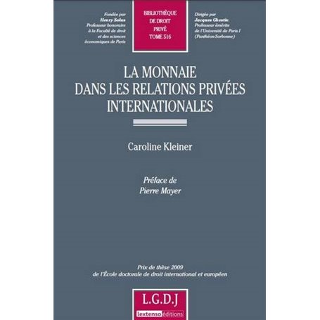 la monnaie dans les relations privées internationales