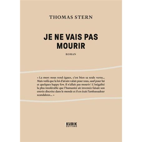 Je ne vais pas mourir